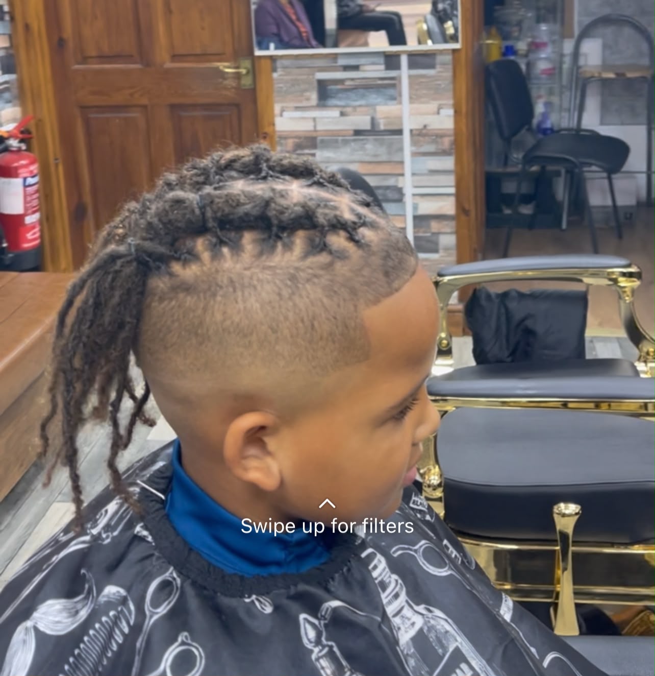 Halfway barrel twist haircut example