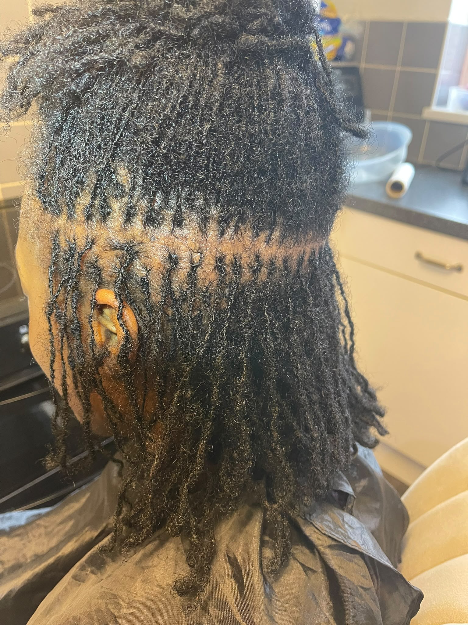 Micro-locs haircut example