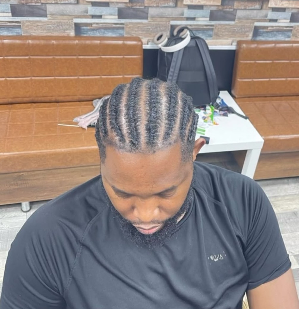 Stitch-cornrows haircut example