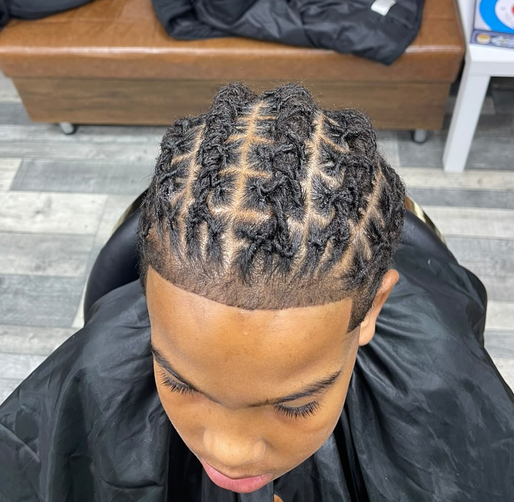 Barrel twist haircut example