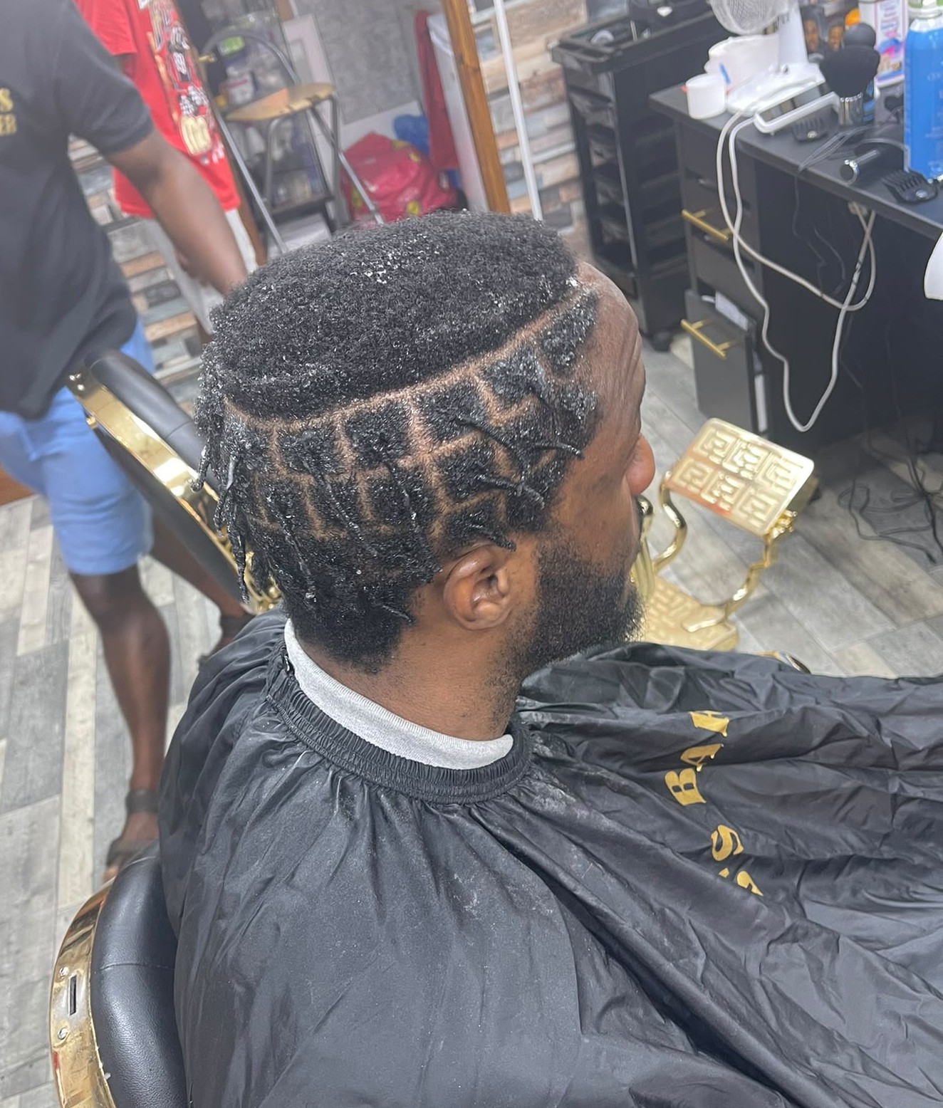 Starter locs haircut example